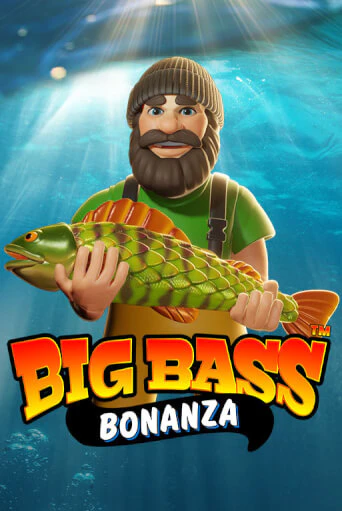 Big Bass Bonanza tile: an angler underwater holding a green bass in both arms