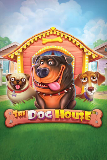 The Dog House tile: a rottweiler, a pug and a spaniel grinning outside a red kennel