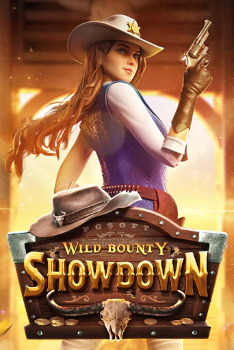 Wild Bounty Showdown tile: a bounty hunter in a wide-brimmed hat holding a revolver at sunset